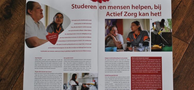 Publicatie in het magazine van Actief Zorg