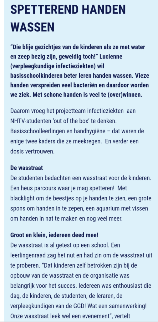 artikel over kinderen handen wassen