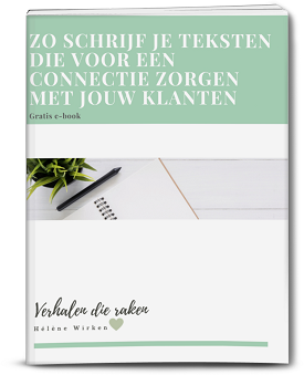 e-book zo schrijf je teksten die voor een connectie zorgen met jouw klanten