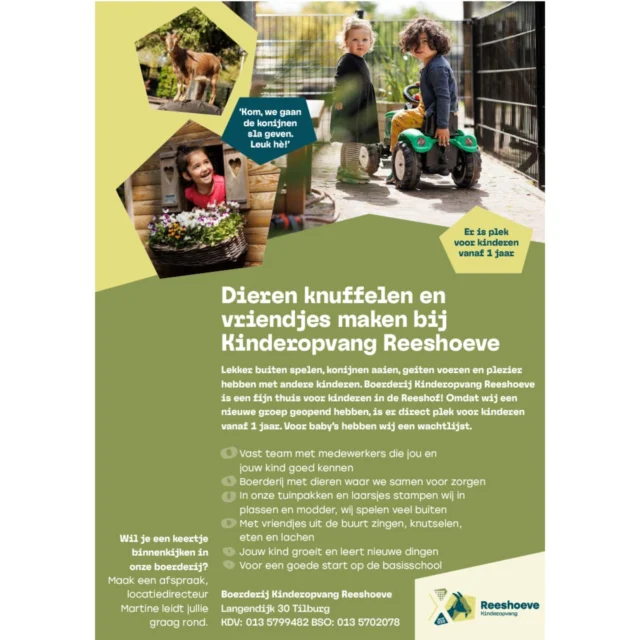 Dieren knuffelen en vriendjes maken... dat voelt goed, toch? 

Bij Kinderopvang Reeshoeve is nog plek voor kinderen vanaf 1 jaar! 

Ik schreef de tekst voor deze advertentie, @madelondegraauwontwerpt verzorgde het design. 

Ook te zien in print in @focusopreeshof