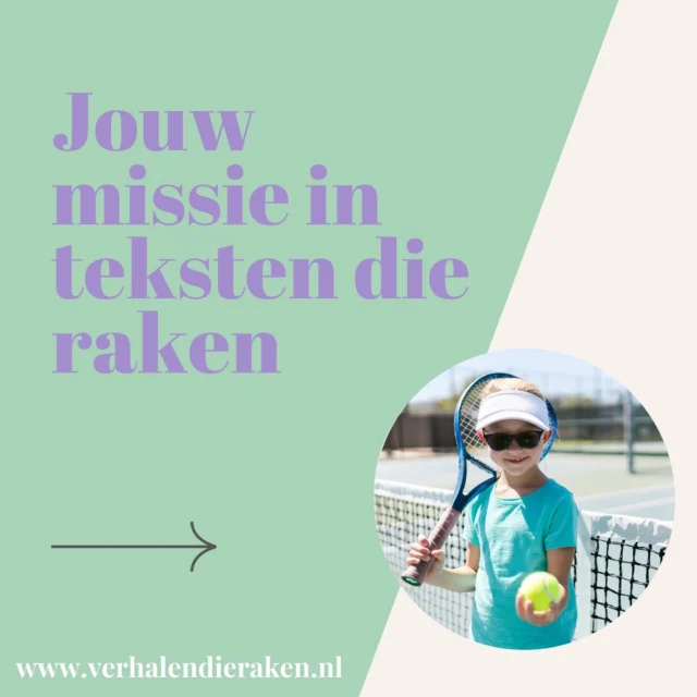 Ben je blij met jouw mooie missie en wil je daar meer over delen? 

Vaak zie ik webteksten met een aparte pagina in het teken van de visie of missie. Daar is niks mis mee (behalve als het een pdf is, please doe dat niet). 

Maar jouw lezers willen jouw missie in alle teksten voelen en beleven. Zo laat je zien waar je voor staat en wat dat betekent op een gewone werkdag. We leren jou en je werkwijze kennen. 

Je lezer voelt wat voor impact jij maakt, wat jij betekent voor mens, kind of maatschappij. Ze begrijpen jou en denken: hé dit past bij mij, ik neem contact op, ik maak een afspraak, ik boek dat consult. Of: leuk bedrijf ik ga solliciteren! 

Kloppen jouw teksten nog niet helemaal met jouw hart? Zie je graag jouw missie verweven in al je webteksten, zodat je trots bent op wat je doet voor wie? 👉Stuur me een DM